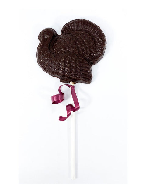Delicious Turkey Pop in dark chocolate by Phillips Chocolate, perfect for a tasty treat.