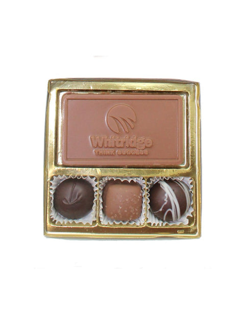 Small Corporate Box filled with delicious handmade chocolates from Phillips Chocolate, perfect for client gifts or employee rewards.