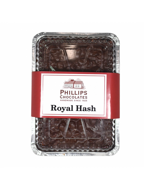 Royal Hash Tin - Dark Chocolate featuring a decadent blend of chocolate, marshmallow, nuts, and hazelnut butter in a 20 oz package.