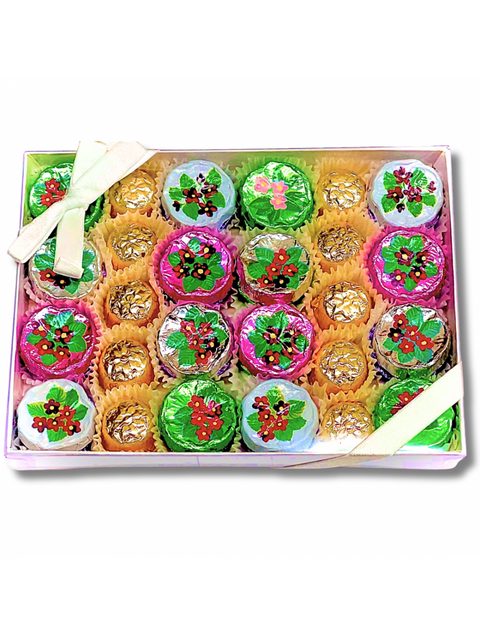 Colorful Flowering Foils by Phillips Chocolate, gourmet solid milk chocolate shaped like flowers, perfect gift for Mom.