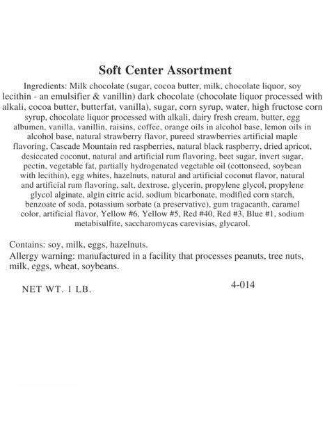 1lb Soft Center Assortment