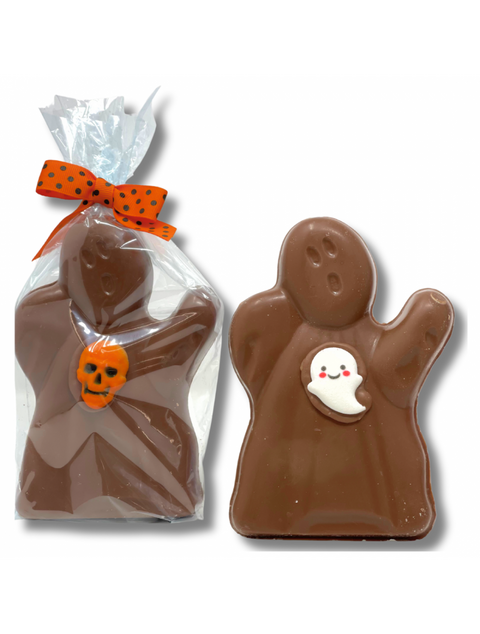 Boo Ghost - Milk Chocolate handcrafted spooky ghost treat perfect for Halloween