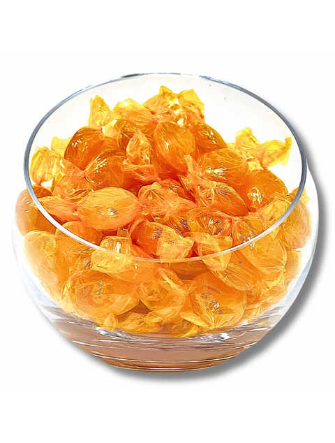 Delicious Butterscotch Buttons 8oz bag featuring rich buttery flavors and a nostalgic candy experience from Phillips Chocolate.