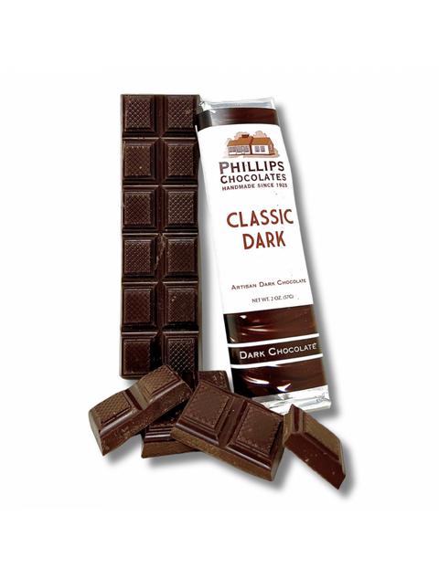 Classic Dark Chocolate Bar by Phillips Chocolate - Rich and indulgent dark chocolate experience