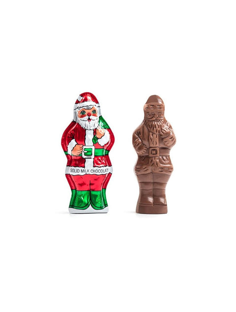 2 oz. Santa - Premium milk chocolate Santa figure wrapped in foil, perfect for holiday treats and gifts by Phillips Chocolate.