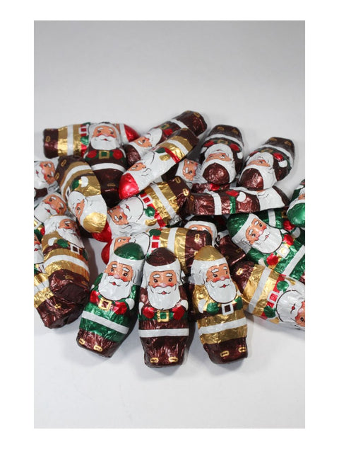 Santa mini dark chocolate 8oz bag from Phillips Chocolate, perfect for holiday treats or gifting.