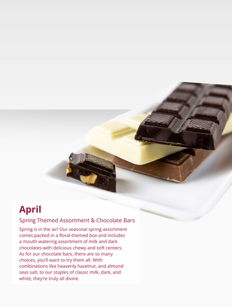 Tasty treats featured in the Phillips Chocolate of the Month Club for chocolate lovers.