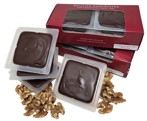 CHOCOLATE WALNUT FUDGE BOX - 1 LB