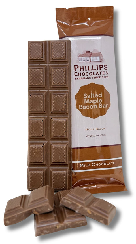 MILK CHOCOLATE SALTED MAPLE BACON BAR