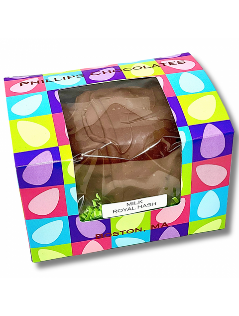 HASH EGG - Chocolate, Nuts, and Marshmallows, showcasing delicious hazelnut butter and a mix of crunchy nuts.