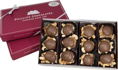 12 pc -Milk Chocolate Cashew Turtles