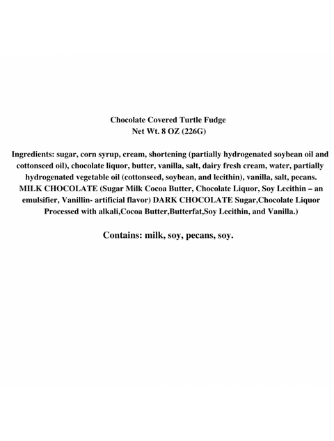 TURTLE FUDGE Chocolate Covered