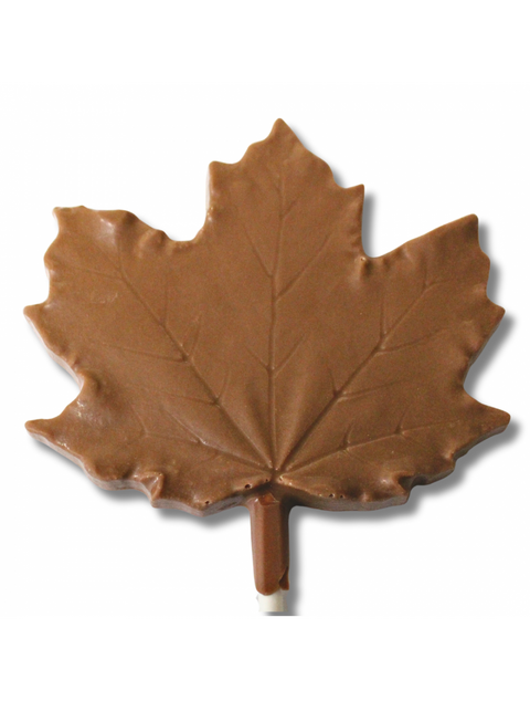 Leaf Pop - milk chocolate treat with fall leaf shape by Phillips Chocolate, perfect for autumn celebrations.
