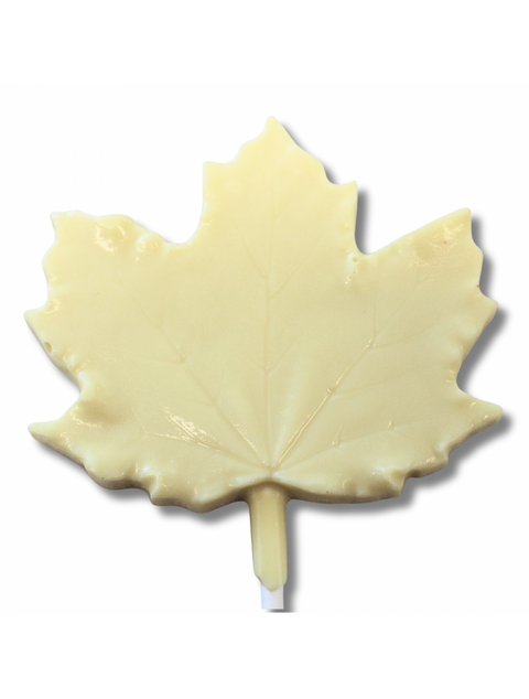 Leaf Pop - white chocolate from Phillips Chocolate, perfect for enjoying this fall season.