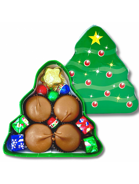 Delicious Tree Box from Phillips Chocolate showcasing a variety of premium chocolates in a beautifully designed package.
