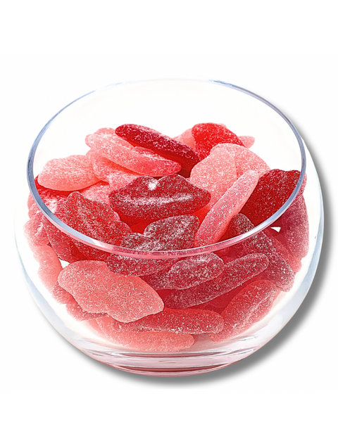 A bag of Sour Lips candy by Phillips Chocolate, perfect for gifting to your sweetheart, featuring an 8 oz. size filled with flavorful sour treats.